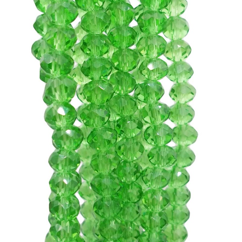 Cristalli rondella verdi sfacc. 6x5 mm filo 40 cm - ve55300a - pietreeminuterie.com Cristalli rondella verdi sfacc. 6x5 mm filo 40 cm (ve55300a) - pietreeminuterie.com