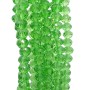 Cristalli rondella verdi sfacc. 6x5 mm filo 40 cm