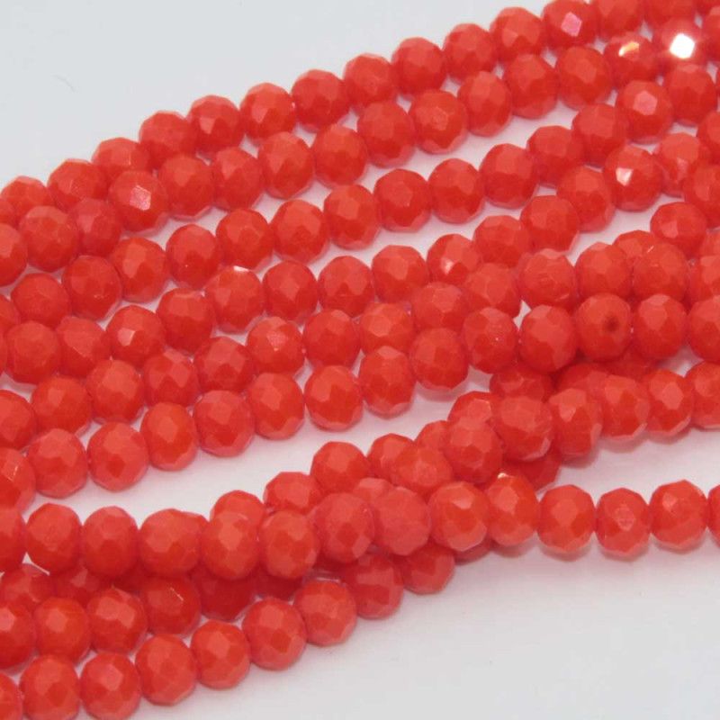 Cristalli rondella 4 mm red light filo 40 cm (cel-007) - pietreeminuterie.com