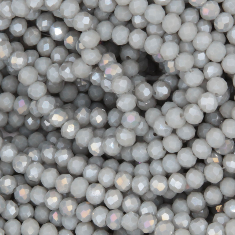 Cristalli rondella 4x3 mm grey A/B filo 40 cm (4x3-grey7) - pietreeminuterie.com