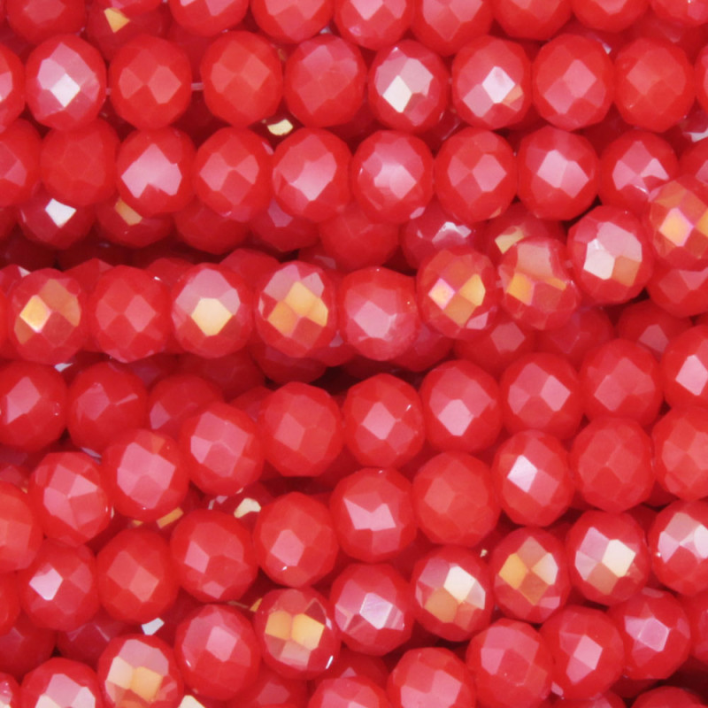 Cristalli rondella 4x3 mm red vermillion A/B filo 40 cm (4x3-verm) - pietreeminuterie.com