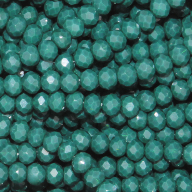 Cristalli rondella 4x3 mm verde militare filo 40 cm (4x3-mili) - pietreeminuterie.com