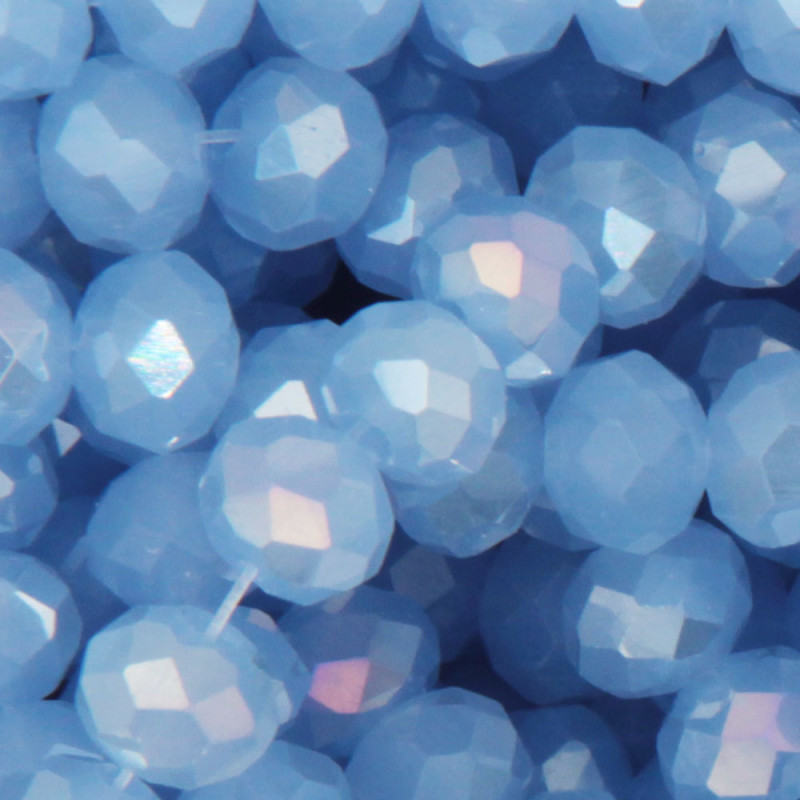 Cristalli rondella 6 mm azzurri A/B  filo 40 cm (azz-bo1) - pietreeminuterie.com