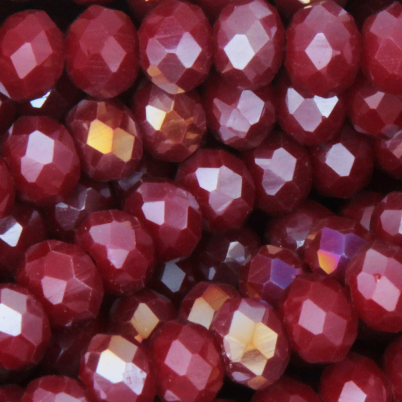 Cristalli rondella 6 mm bordò A/B filo 40 cm (bord-bo9) - pietreeminuterie.com