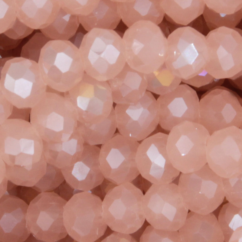 Cristalli rondella 6 mm light peach fA/B ilo 40 cm (pc-bo9ab) - pietreeminuterie.com