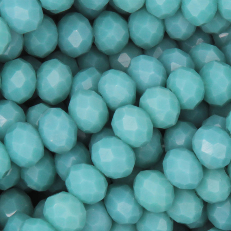 Cristalli rondella 6 mm medium turquoise filo 40 cm (med-bo9) - pietreeminuterie.com