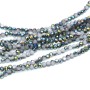 Cristalli rondella 4 mm gray and metallic green filo 40 cm