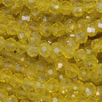 Cristalli rondella 4x3 mm giallo trasparente filo 40 cm Cristalli rondella 4x3 mm giallo trasparente filo 40 cm