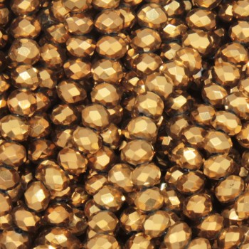 Cristalli rondella 4x3 mm gold filo 40 cm
