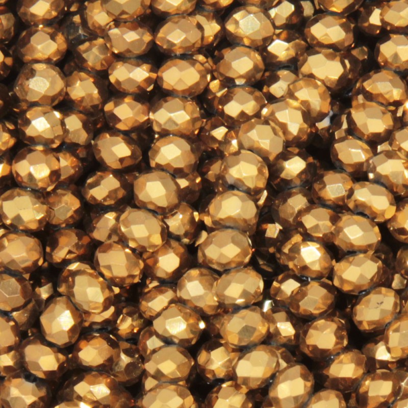 Cristalli rondella 4x3 mm gold filo 40 cm (4x3-gold) - pietreeminuterie.com