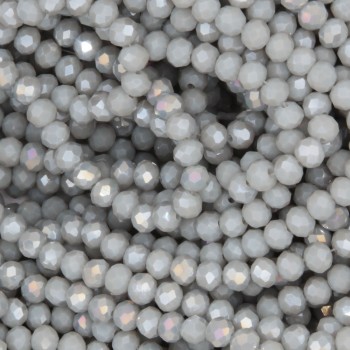 Cristalli rondella 4x3 mm grey A/B filo 40 cm