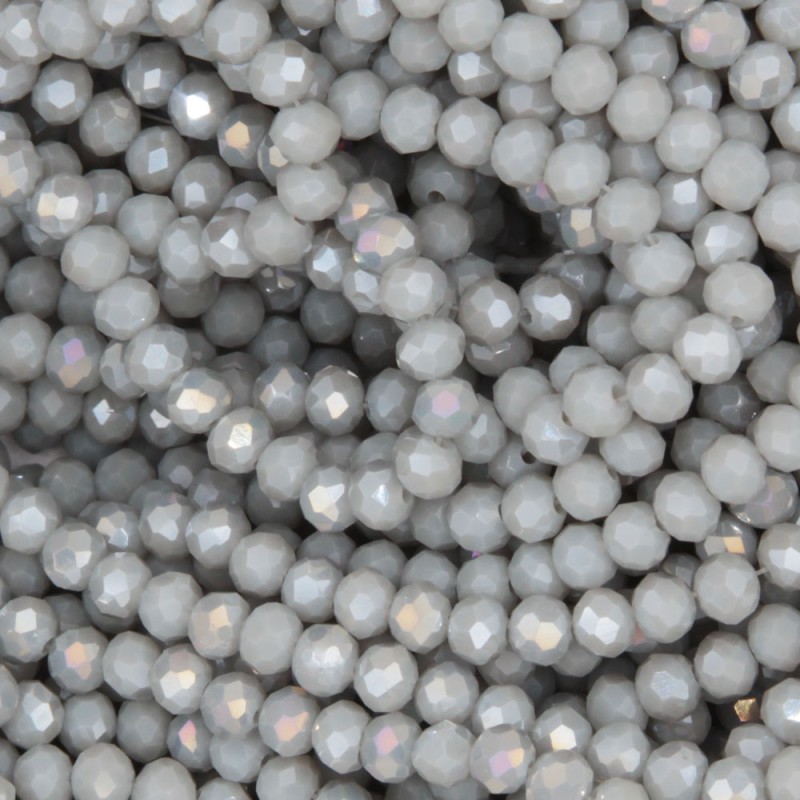 Cristalli rondella 4x3 mm grey A/B filo 40 cm - 4x3-grey7 - pietreeminuterie.com Cristalli rondella 4x3 mm grey A/B filo 40 cm (4x3-grey7) - pietreeminuterie.com