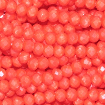 Cristalli rondella 4x3 mm red coral filo 40 cm