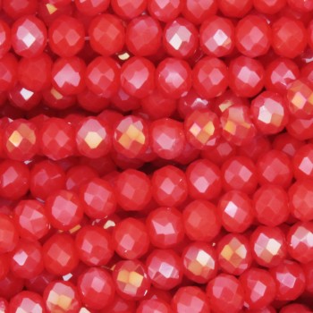 Cristalli rondella 4x3 mm red vermillion A/B filo 40 cm