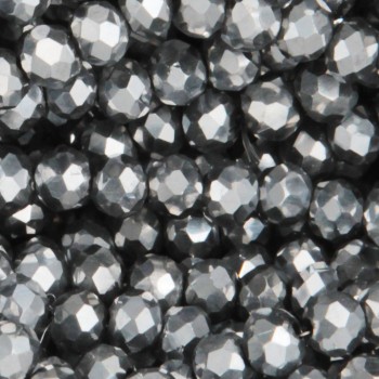 Cristalli rondella 4x3 mm silver filo 40 cm Cristalli rondella 4x3 mm silver filo 40 cm