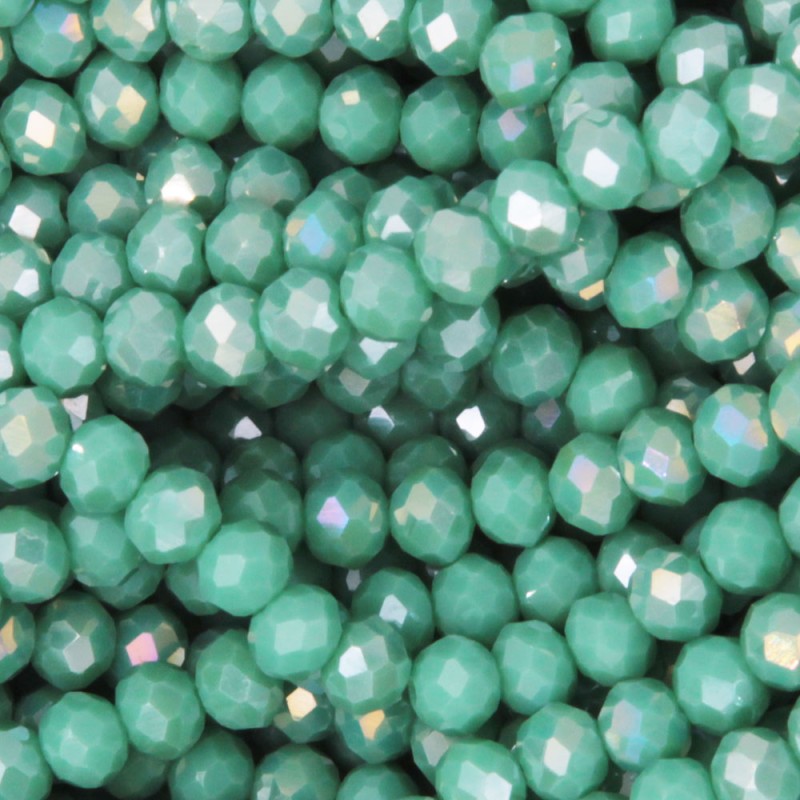 Cristalli rondella 4x3 mm viridian A/B filo 40 cm (4x3-viridi) - pietreeminuterie.com