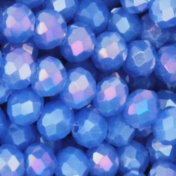 Cristalli rondella 6 mm ann blue A/B filo 40 cm Cristalli rondella 6 mm ann blue A/B filo 40 cm