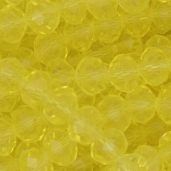 Cristalli rondella 6 mm giallo trasparente filo 40 cm Cristalli rondella 6 mm giallo trasparente filo 40 cm