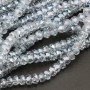 Cristalli rondella piatta grigi 6x4 mm a/b Quality A++ filo 40 cm