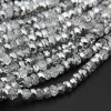 Cristalli rondella piatta argentati 6x4 mm a/b Quality A++ filo 40 cm Cristalli rondella piatta argentati 6x4 mm a/b Quality A++ filo 40 cm
