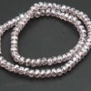 Cristalli rondella rosa cenere 6x4 mm a/b Quality A++ filo 40 cm Cristalli rondella rosa cenere 6x4 mm a/b Quality A++ filo 40 cm