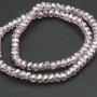 Cristalli rondella rosa cenere 6x4 mm a/b Quality A++ filo 40 cm