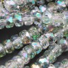 Cristalli rondella piatta bianchi riflessi verdi 6x4 mm a/b Quality A++ filo 40 cm Cristalli rondella piatta bianchi riflessi verdi 6x4 mm a/b Quality A++ filo 40 cm