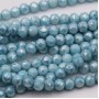 Cristalli diamond cut crema azzurri pastello 6 mm filo 40 cm
