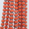 Cristalli silver edge sfac. 8 mm corallo filo 39 pz Cristalli silver edge sfac. 8 mm corallo filo 39 pz
