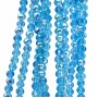 Cristalli tondi celesti 4 mm a/b A++ sfac. filo 40 cm