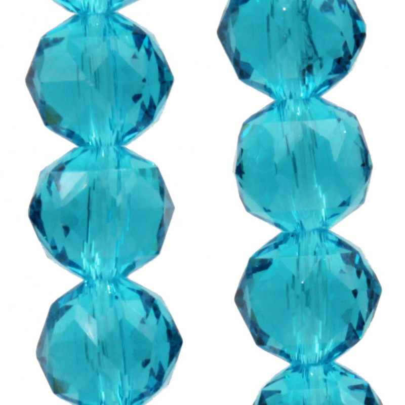 Cristalli tondi diamound cut 8 mm azzurri filo 50 cm (azz-cut1) - pietreeminuterie.com