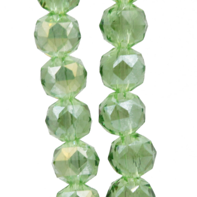 Cristalli tondi diamound cut 8 mm green avventurine A/B filo 50 cm (greaz-cut1) - pietreeminuterie.com