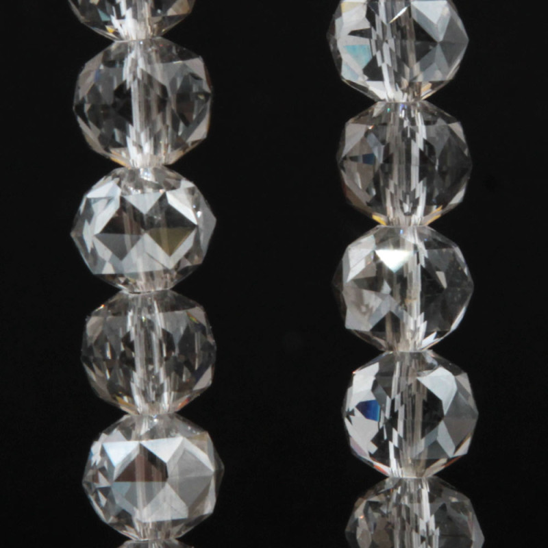 Cristalli tondi diamound cut 8 mm grey filo 50 cm (grey-cut1) - pietreeminuterie.com