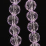 Cristalli tondi diamound cut 8 mm light violet filo 50 cm
