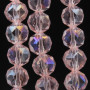 Cristalli tondi diamound cut 8 mm pink A/B filo 50 cm