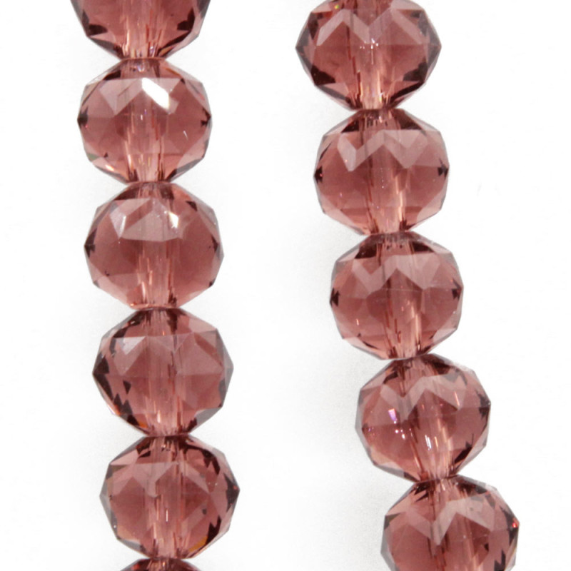 Cristalli tondi diamound cut 8 mm purple filo 50 cm (purple-cut1) - pietreeminuterie.com