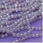 Cristalli tondi grigio cenere 4 mm sfac. filo 40 cm