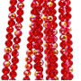Cristalli tondi rossi 4 mm a/b A++ sfac. filo 40 cm