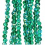 Cristalli tondi verde scuro 4 mm a/b A++ sfac. filo 40 cm
