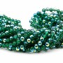 Cristalli tondi verdi smeraldo a/b 6 mm sfac. grado A++ filo 55 cm circa