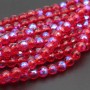 Cristalli tondi 6 mm sfac. rossi a/b grado A++ filo 55 cm circa