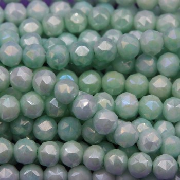 Cristalli diamond cut verde chiaro multicolor 6 mm filo 40 cm Cristalli diamond cut verde chiaro multicolor 6 mm filo 40 cm