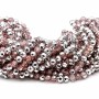 Cristalli tondi diamond cut rosa argento a/b 6 mm sfac. grado A++ filo 55 cm circa