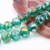 Cristalli tondi diamound cut 8 mm dark green A/B filo 50 cm (green-cut1) - pietreeminuterie.com