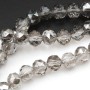 Cristalli tondi diamound cut 8 mm grey filo 50 cm