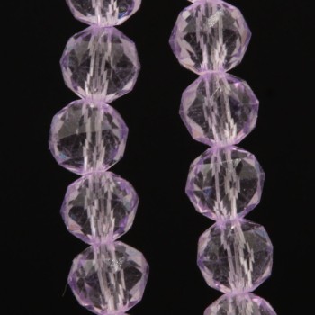 Cristalli tondi diamound cut 8 mm light violet filo 50 cm