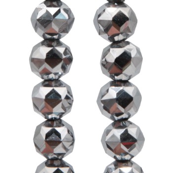 Cristalli tondi diamound cut 8 mm silver filo 50 cm Cristalli tondi diamound cut 8 mm silver filo 50 cm