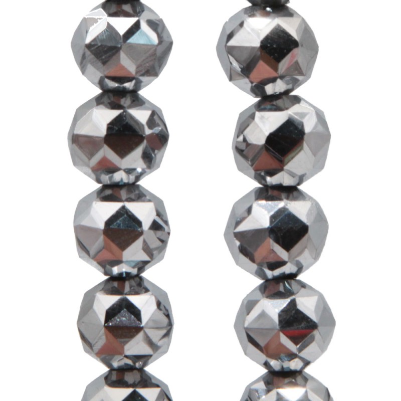 Cristalli tondi diamound cut 8 mm silver filo 50 cm (silver-cut1) - pietreeminuterie.com
