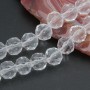 Cristalli tondi diamound cut 8 mm trasparenti filo 50 cm