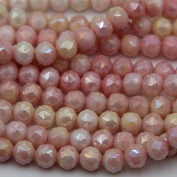 Cristalli diamond cut rosa multicolor 6 mm filo 40 cm Cristalli diamond cut rosa multicolor 6 mm filo 40 cm